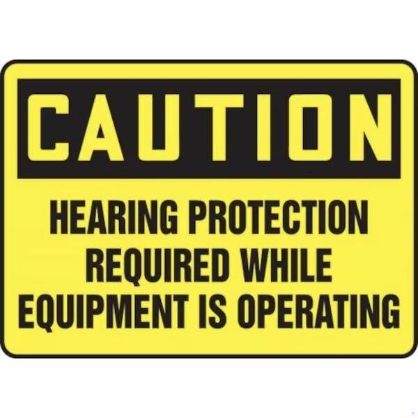 Accuform OSHA CAUTION SAFETY SIGN HEARING MPPE712XT MPPE712XT - main